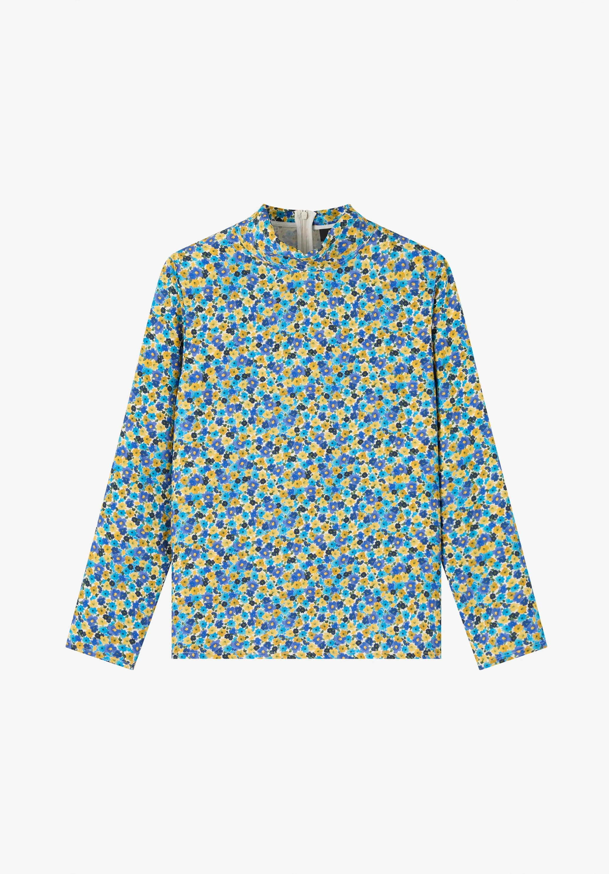 JEANNE BLOUSE - FLOWING BLOUSE WITH MULTICOLOURED FLORAL MOTIFS - 1