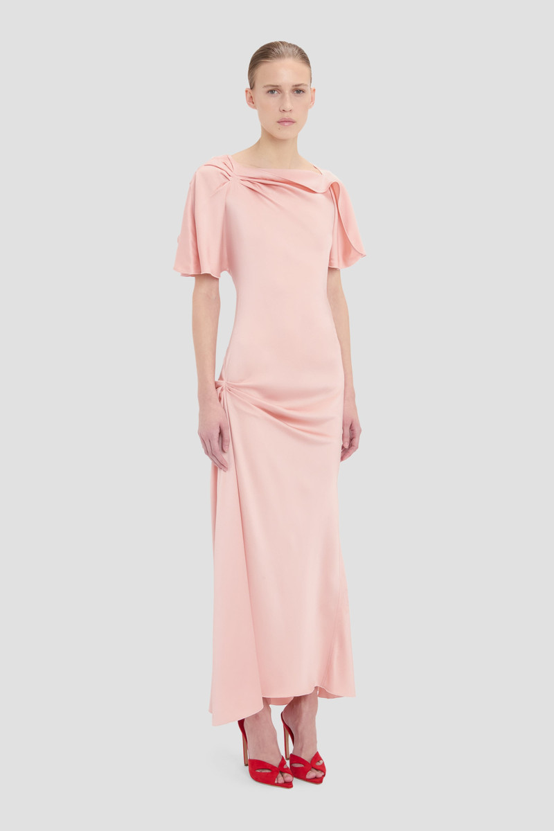 Cap Sleeve Dress In Dusty Pink 3