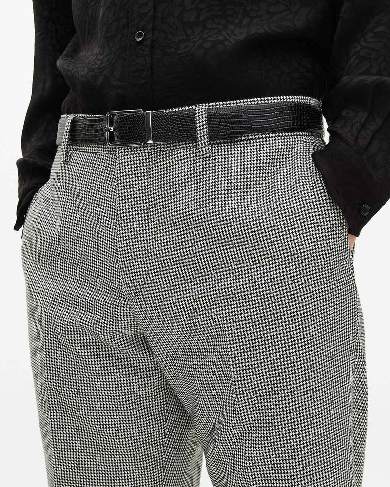 BLACK AND WHITE HOUNDSTOOTH TAILORED SUIT PANTS 5