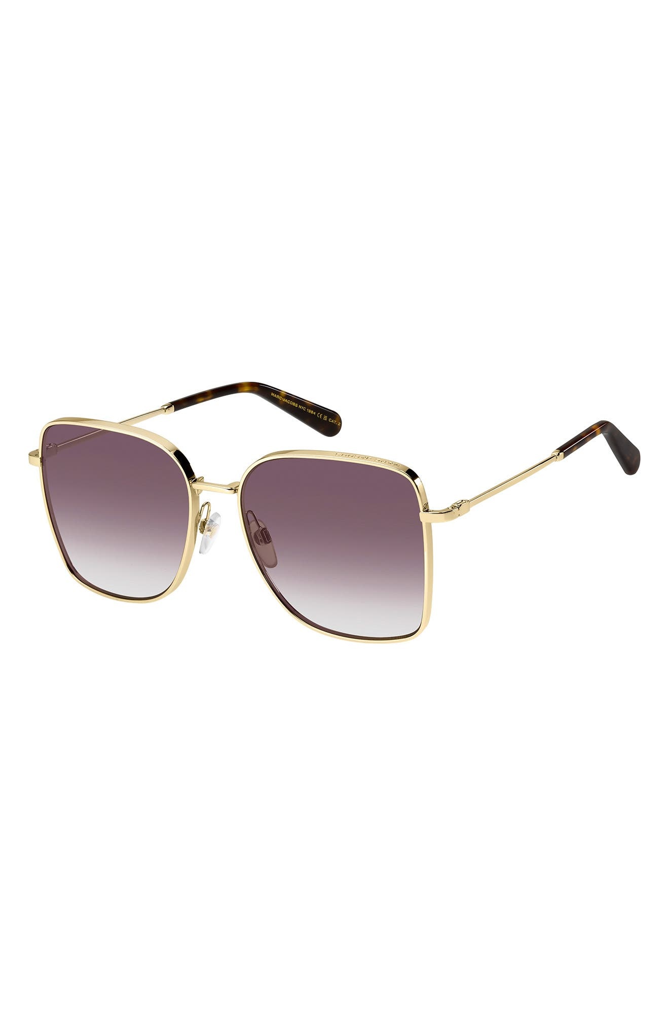 Marc Jacobs 58mm Square Sunglasses in Gold Violet at Nordstrom - 2