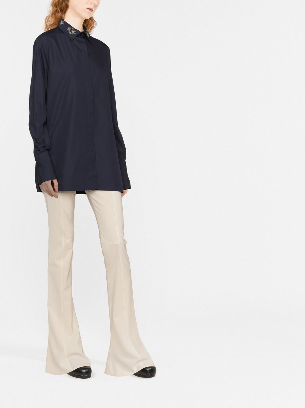 embroidered long-sleeve shirt - 2