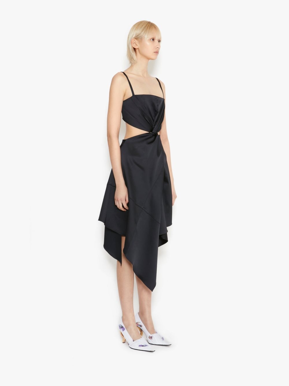 TWISTED CUT OUT ASYMMETRIC DRESS - 3