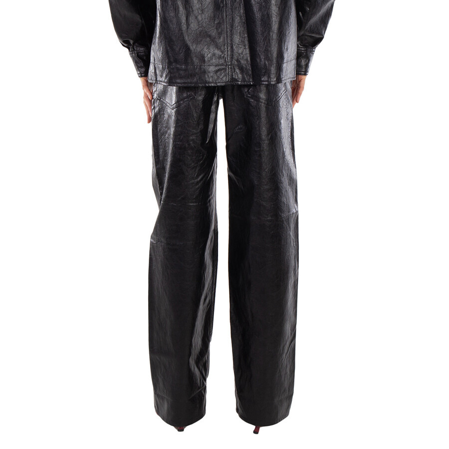 Isabel Marant Ariete Straight-Leg Leather Pants - 4