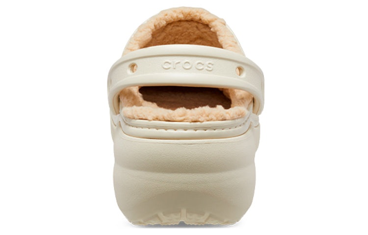 (WMNS) Crocs Classic Platform Lined Clog 'Bone' 207938-2Y2 - 5
