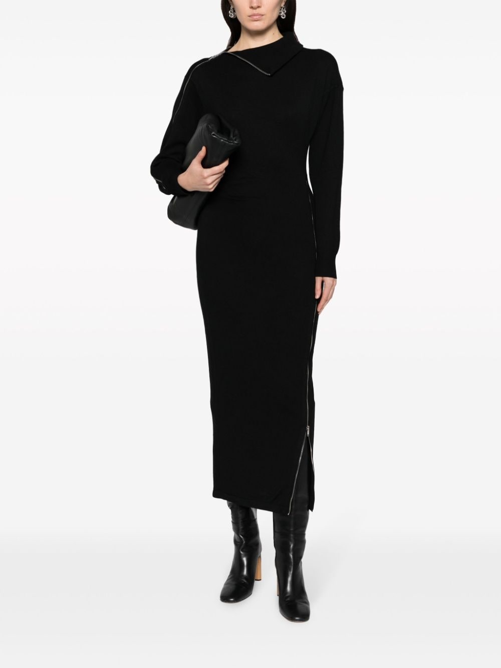 zip-up midi dress - 2