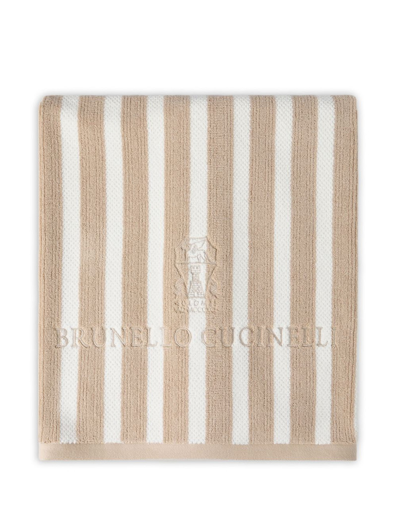 striped embroidered beach towel 1