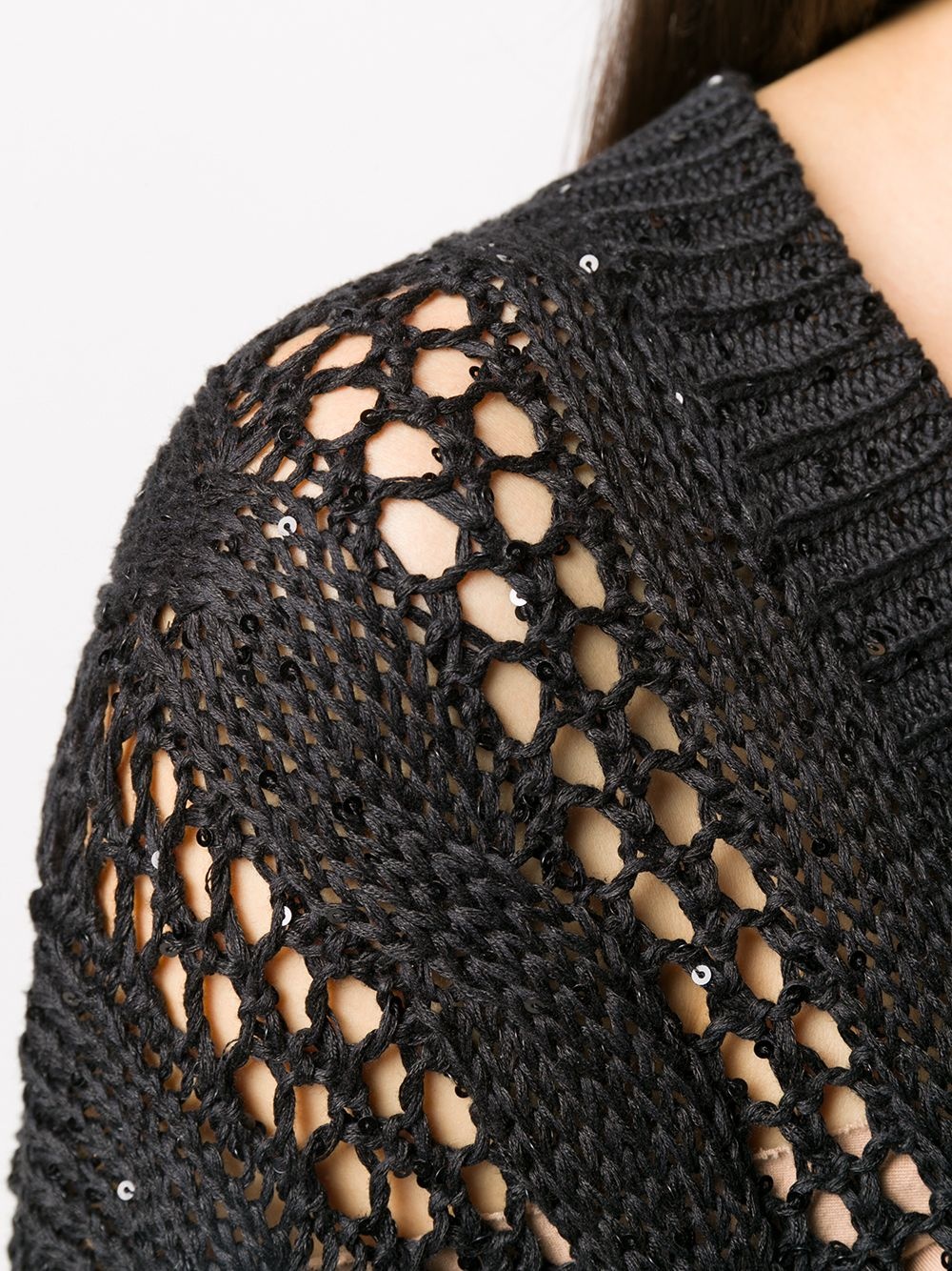 ribbed loose knit cardigan - 5