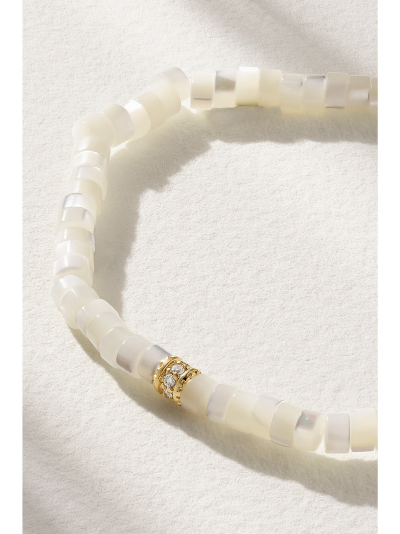 14-karat Gold, Mother-of-pearl And Diamond Bracelet 3