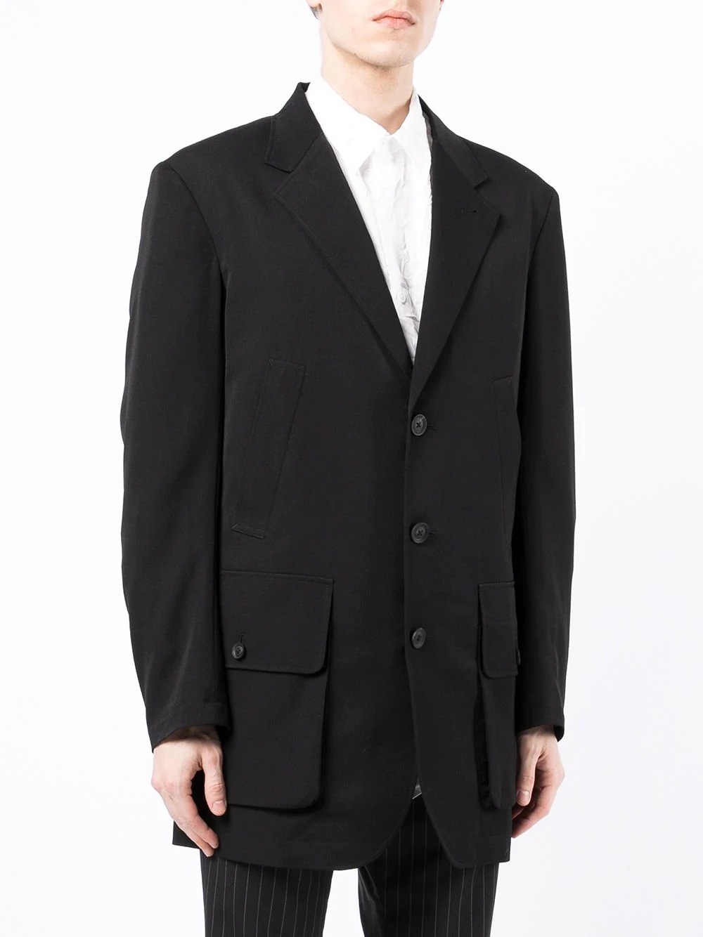 single-breasted wool blazer - 3