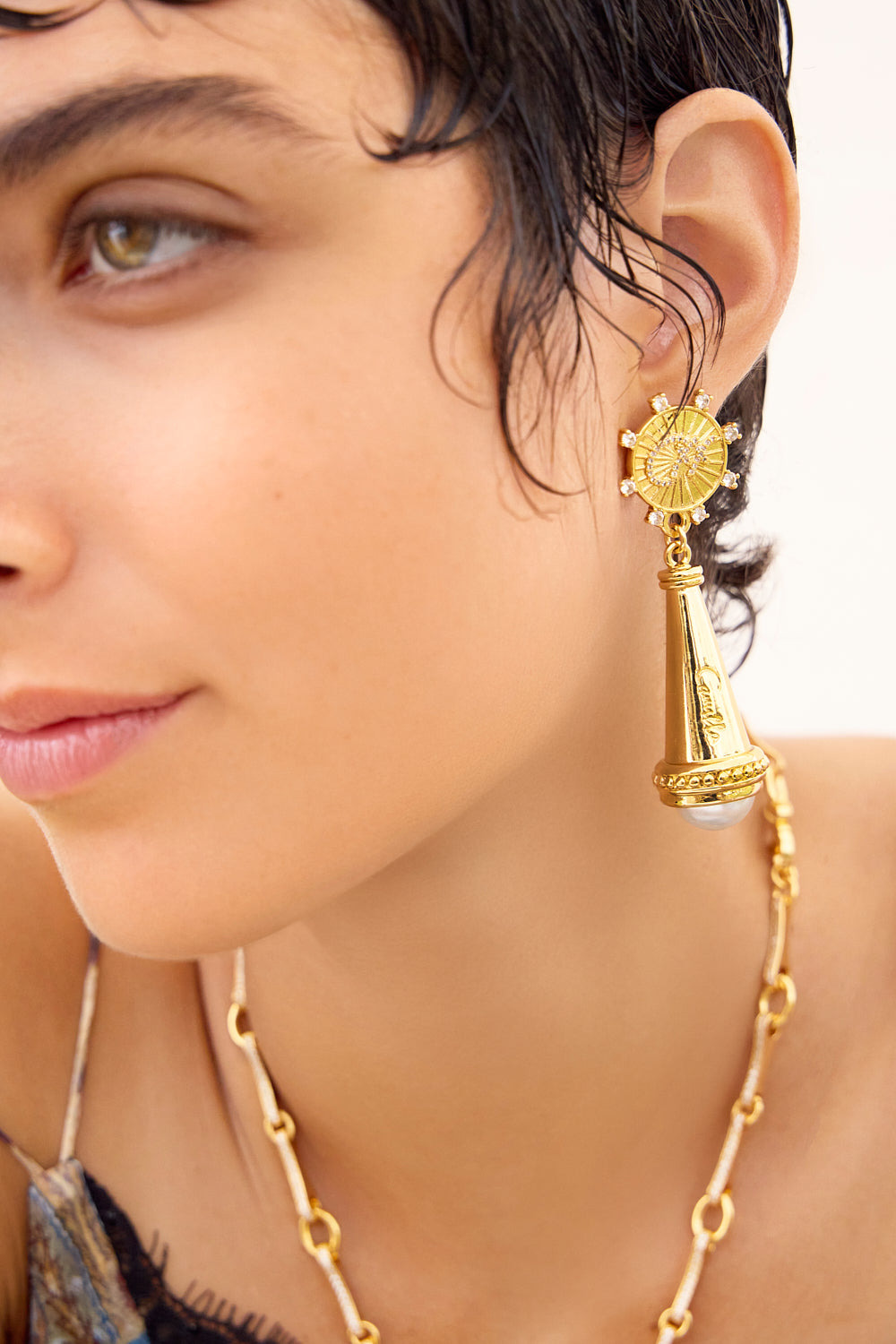 BOHEMIAN BABYLON ASYMMETRICAL CHARM EARRINGS - 2
