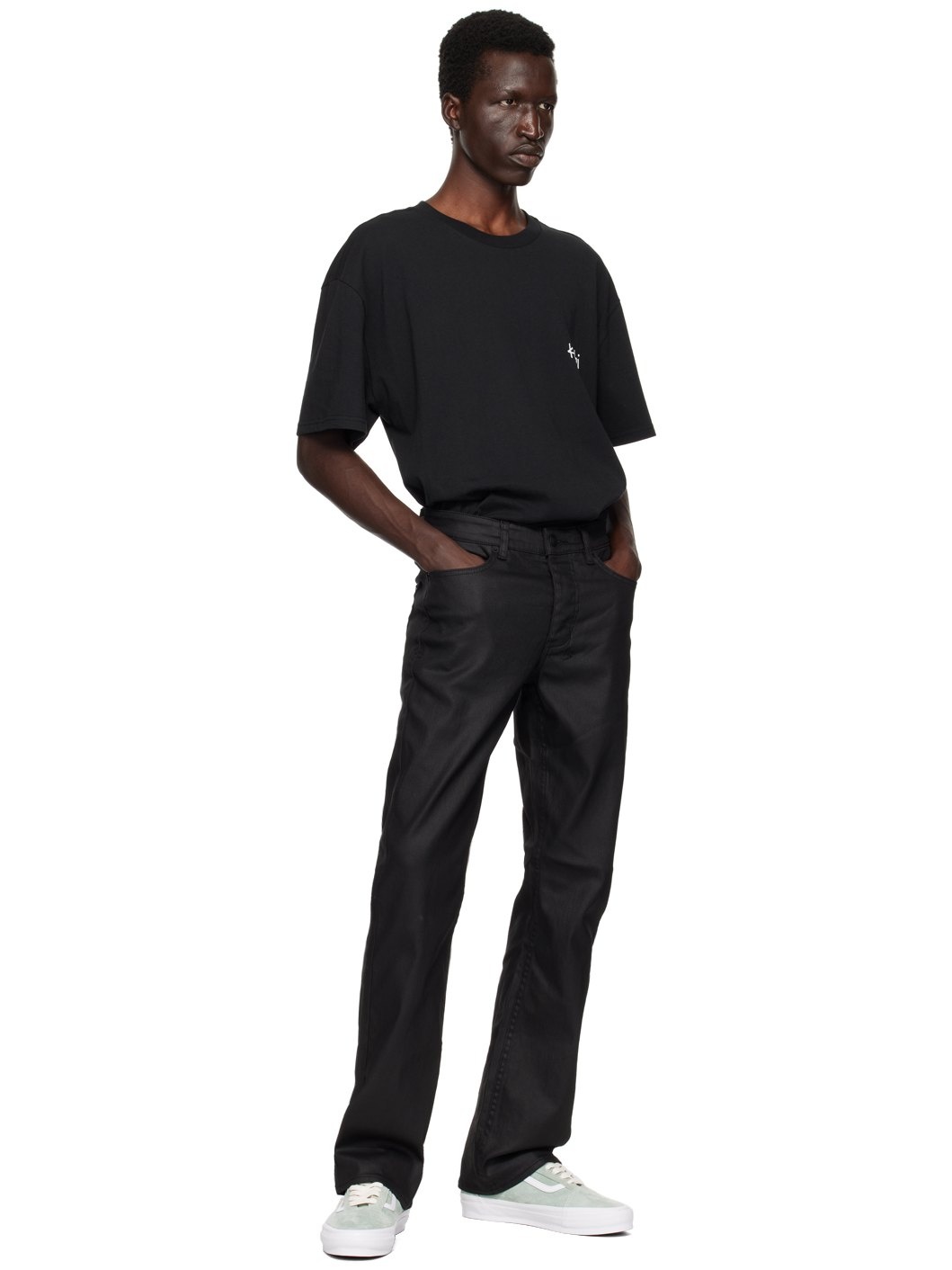 Black Bronko Wax Jeans - 4