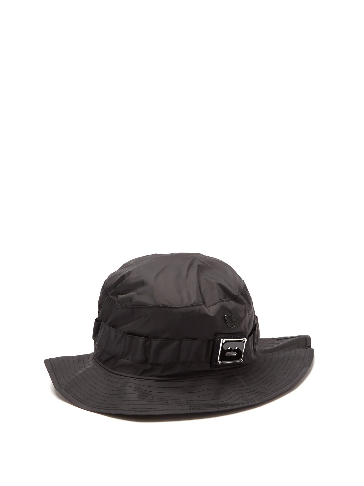 Face-patch nylon bucket hat - 1