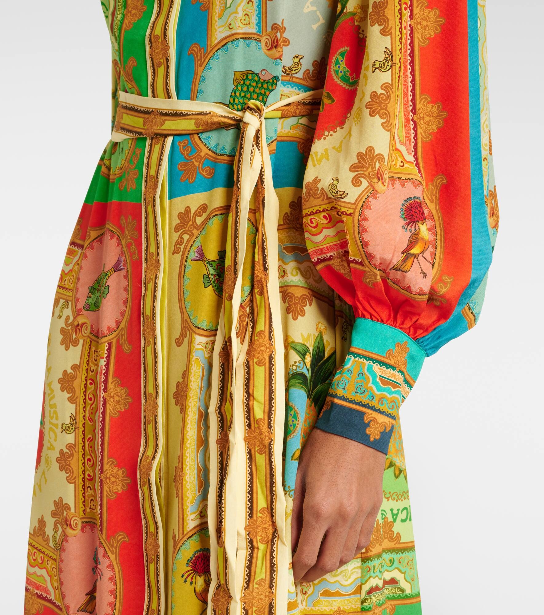 Monte printed linen shirt dress - 5