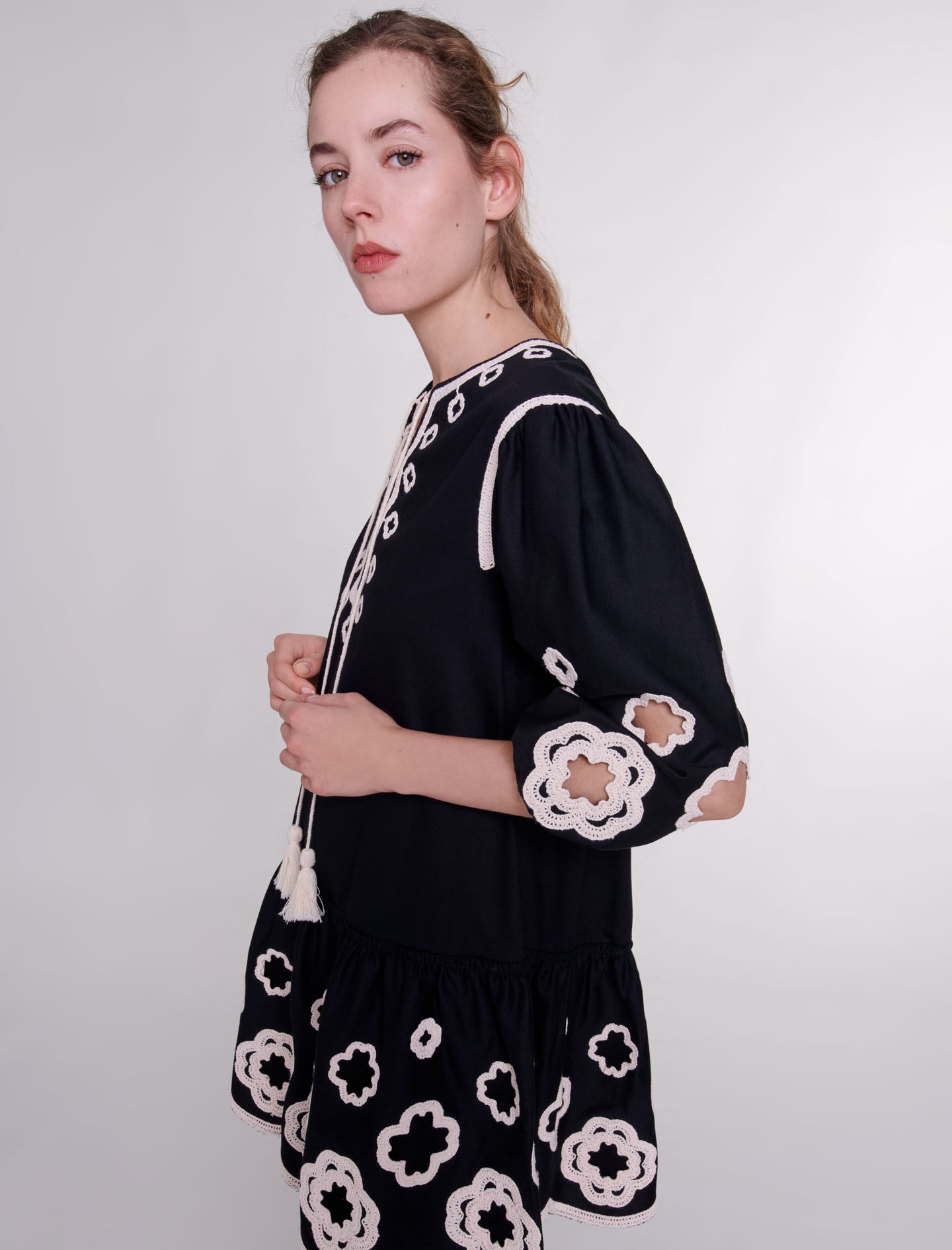 Short embroidered tunic dress - 7