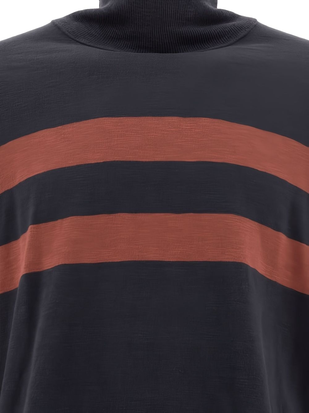 turtleneck stripe cotton sweaatshirt - 3