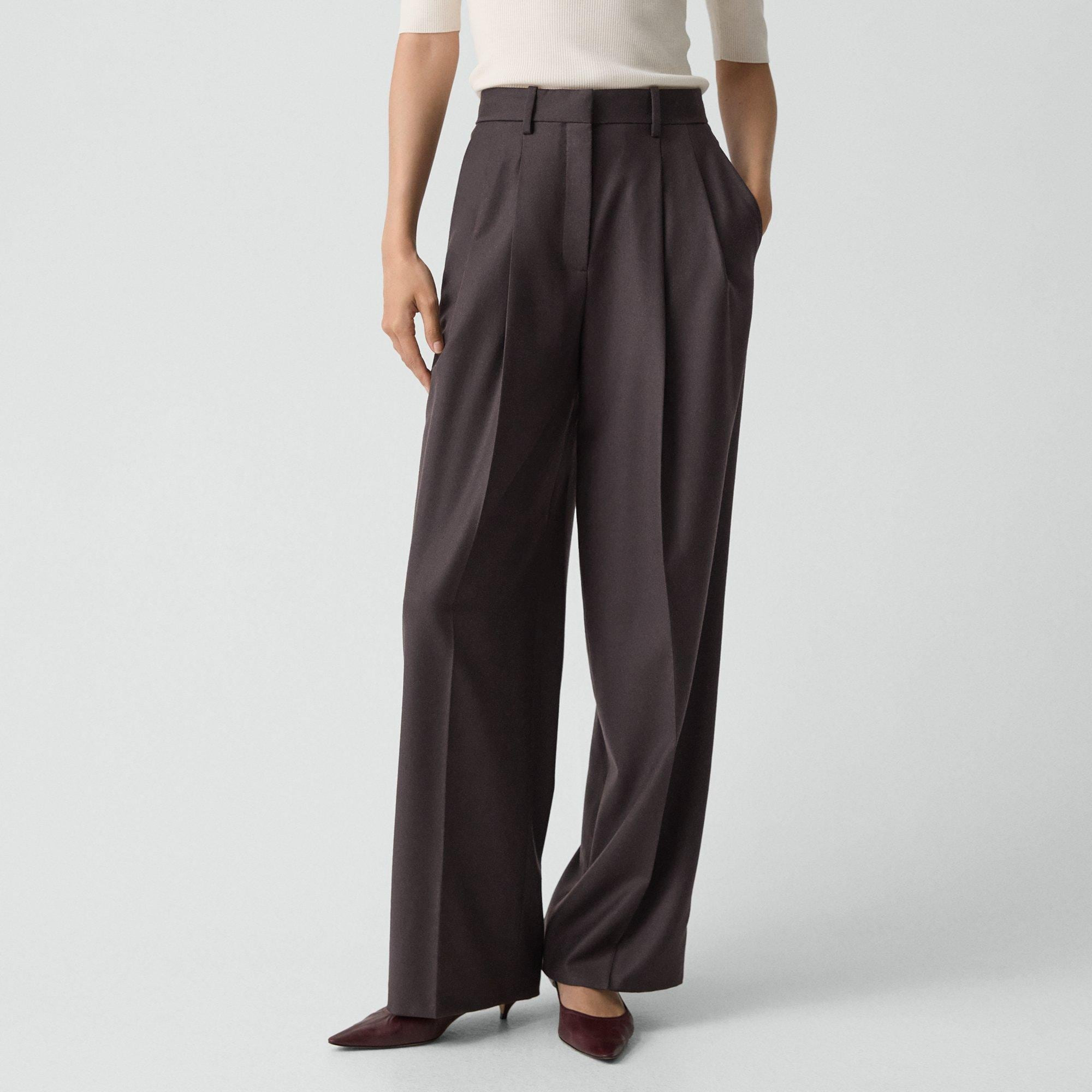 Double Pleat Pant, 29’’ in Sleek Flannel - 5