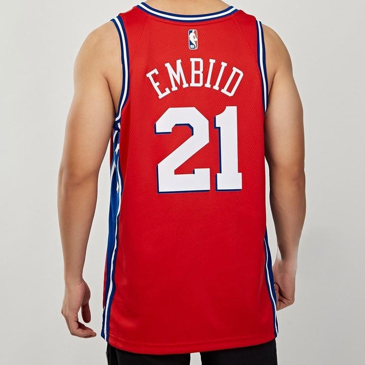 Air Jordan x NBA Philadelphia 76ers Jerseys 'Joel Embiid 21' CV9490-666 - 5