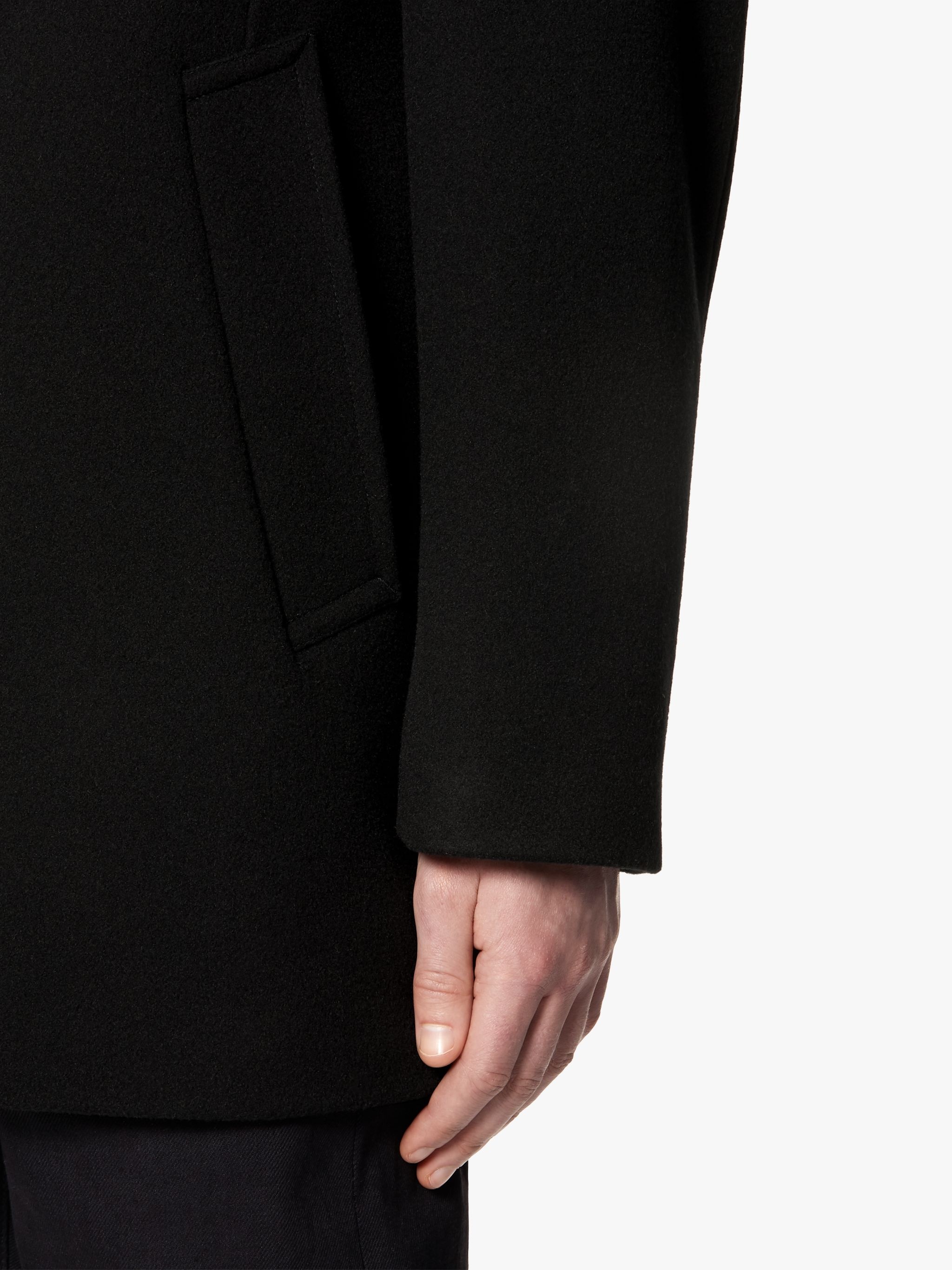 DALTON BLACK WOOL & CASHMERE PEA COAT | GM-1075F - 6