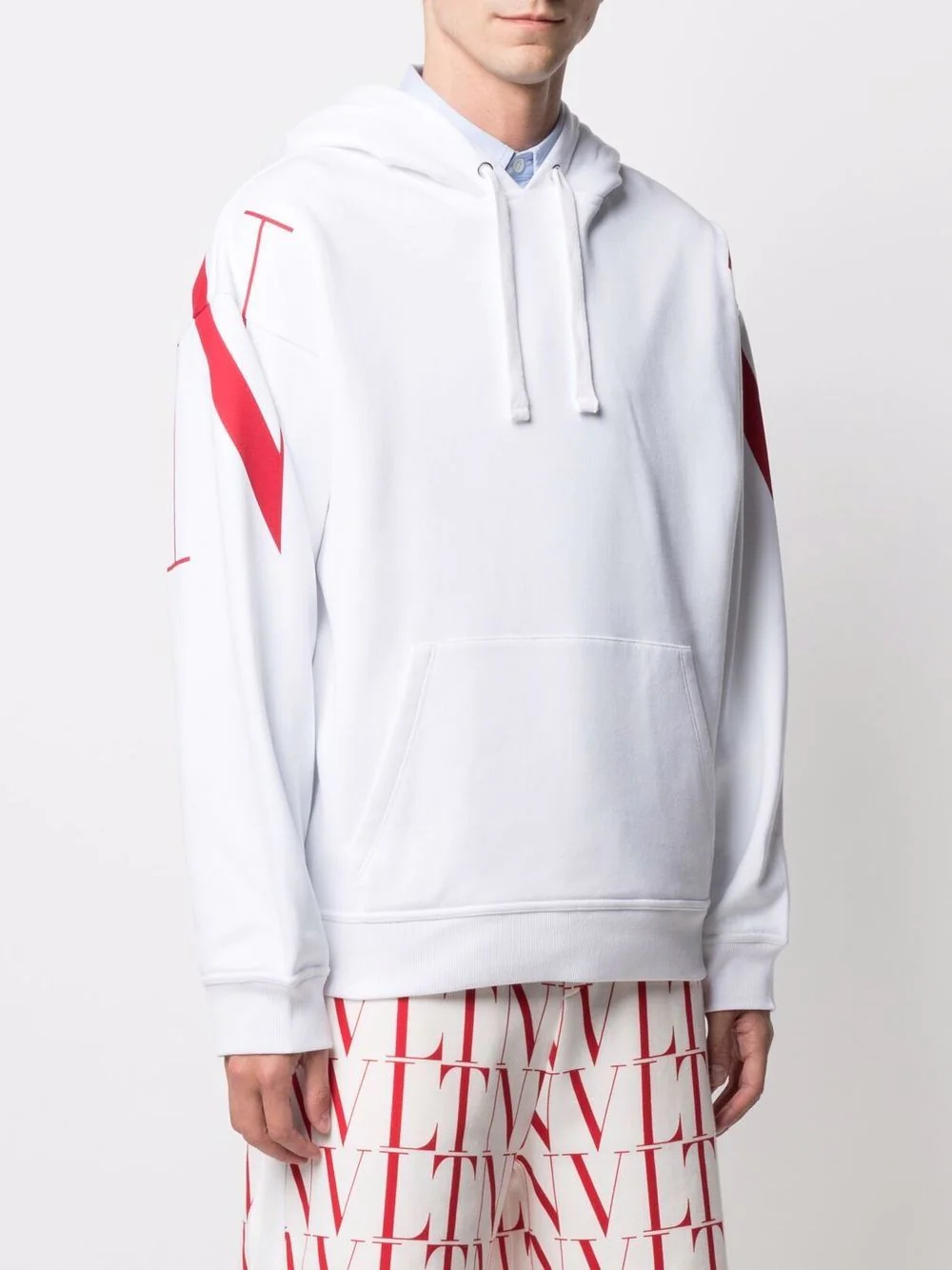 rear logo-print hoodie - 4