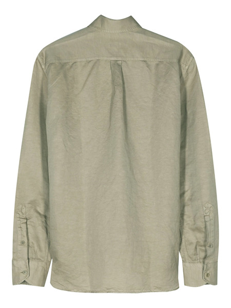 long-sleeved linen blend shirt - 2