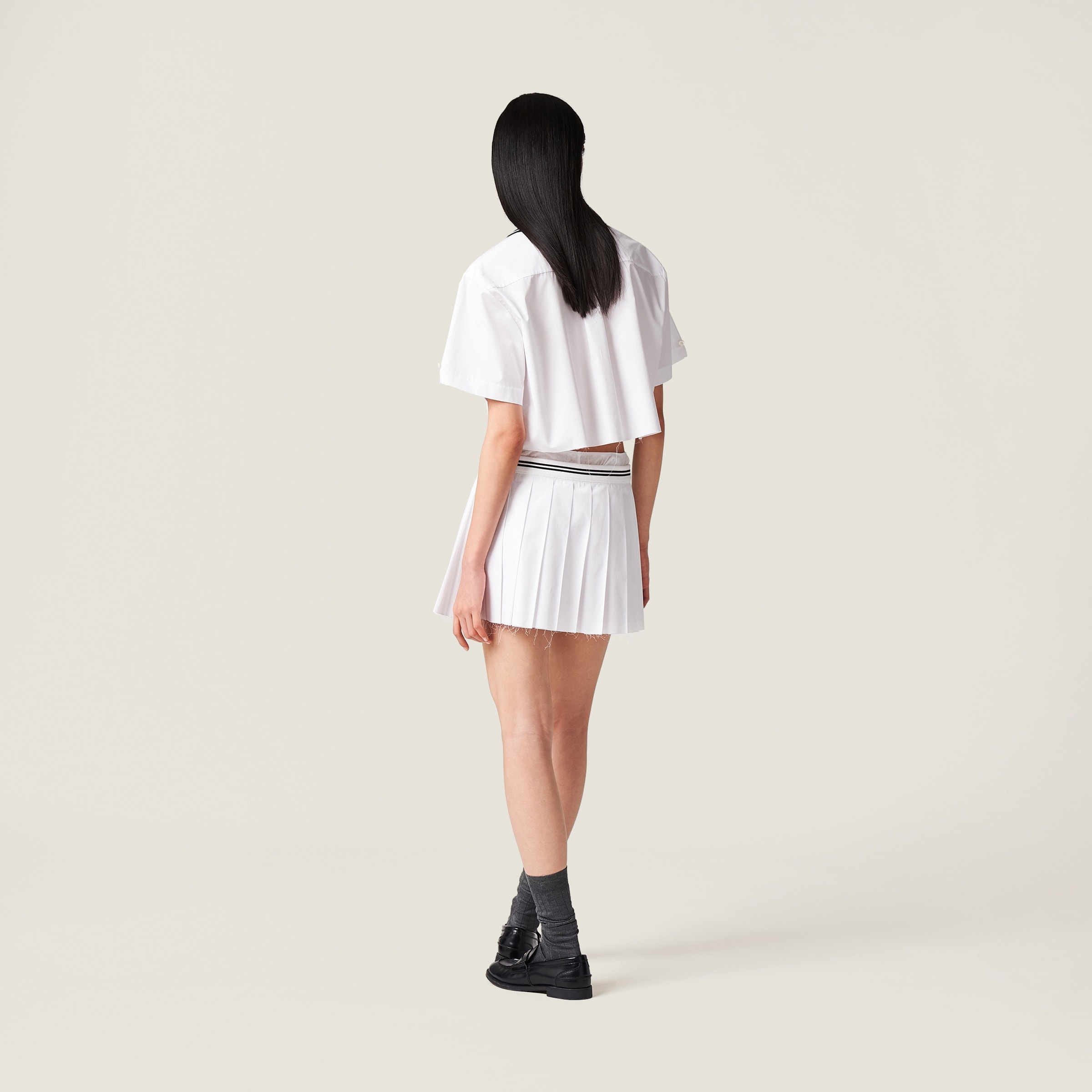 Poplin miniskirt - 3