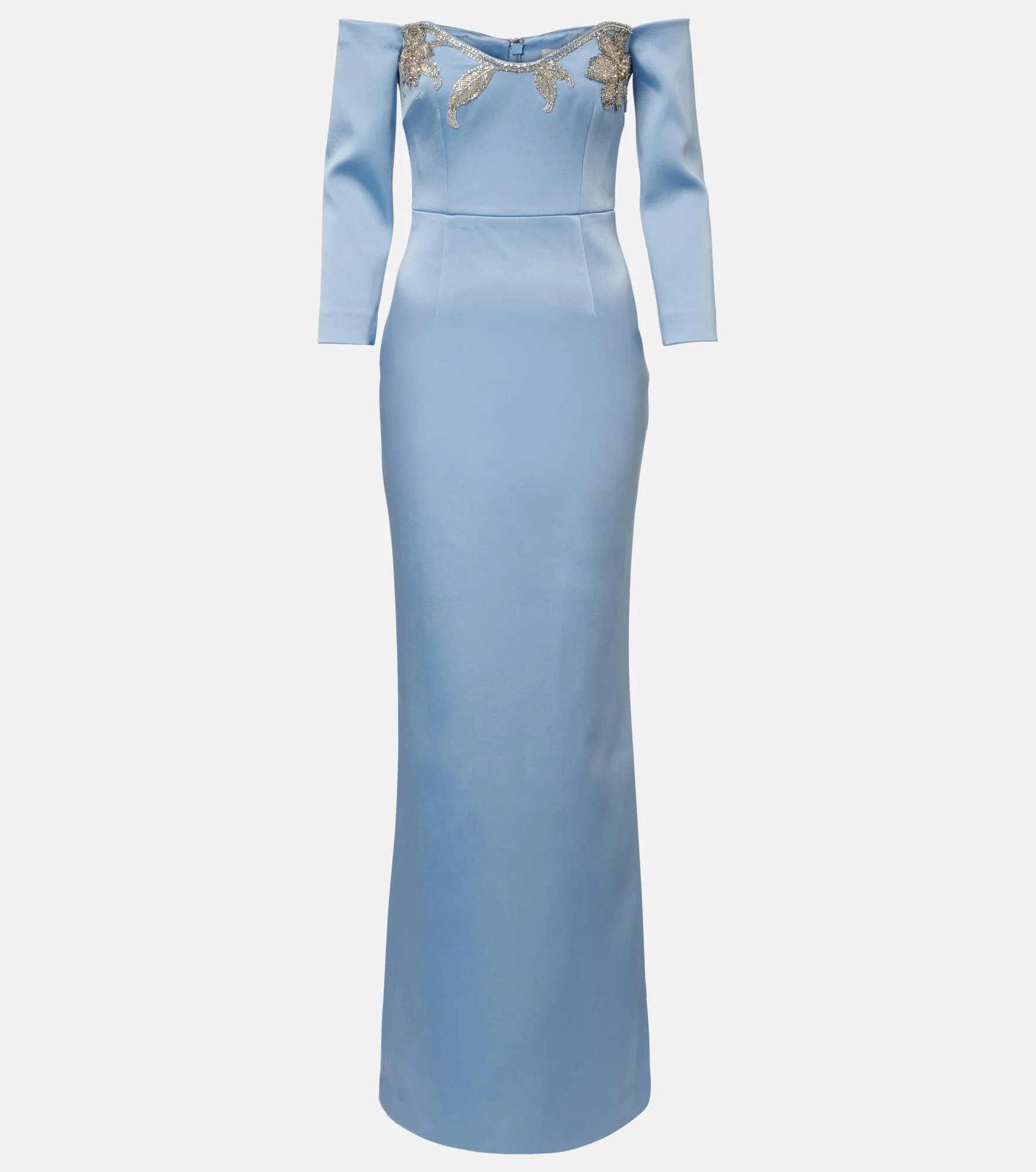 Kai embellished satin bustier gown - 1