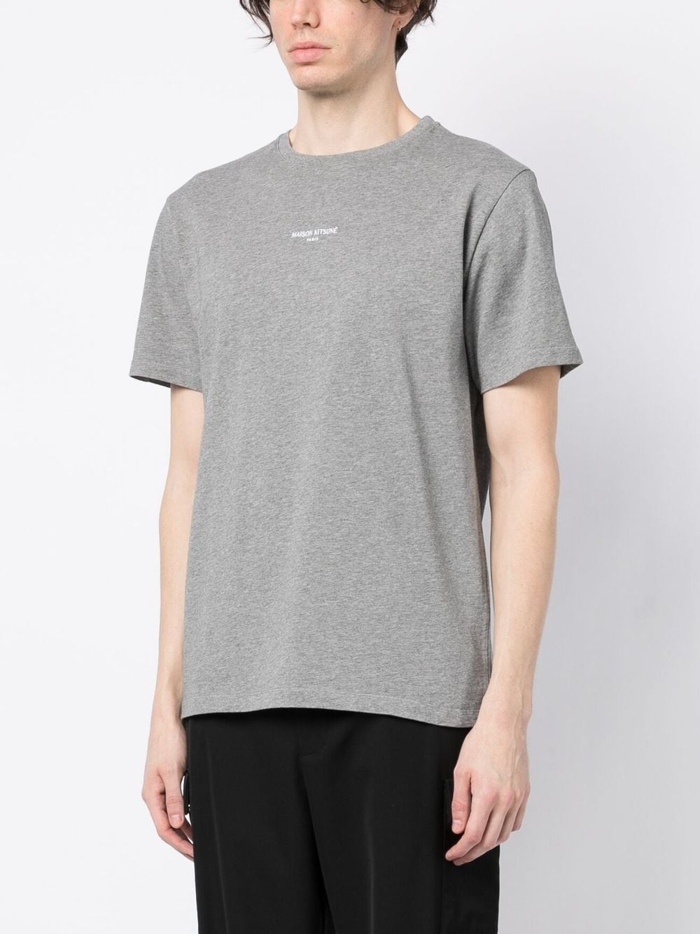 logo-embroidered cotton T-shirt - 3
