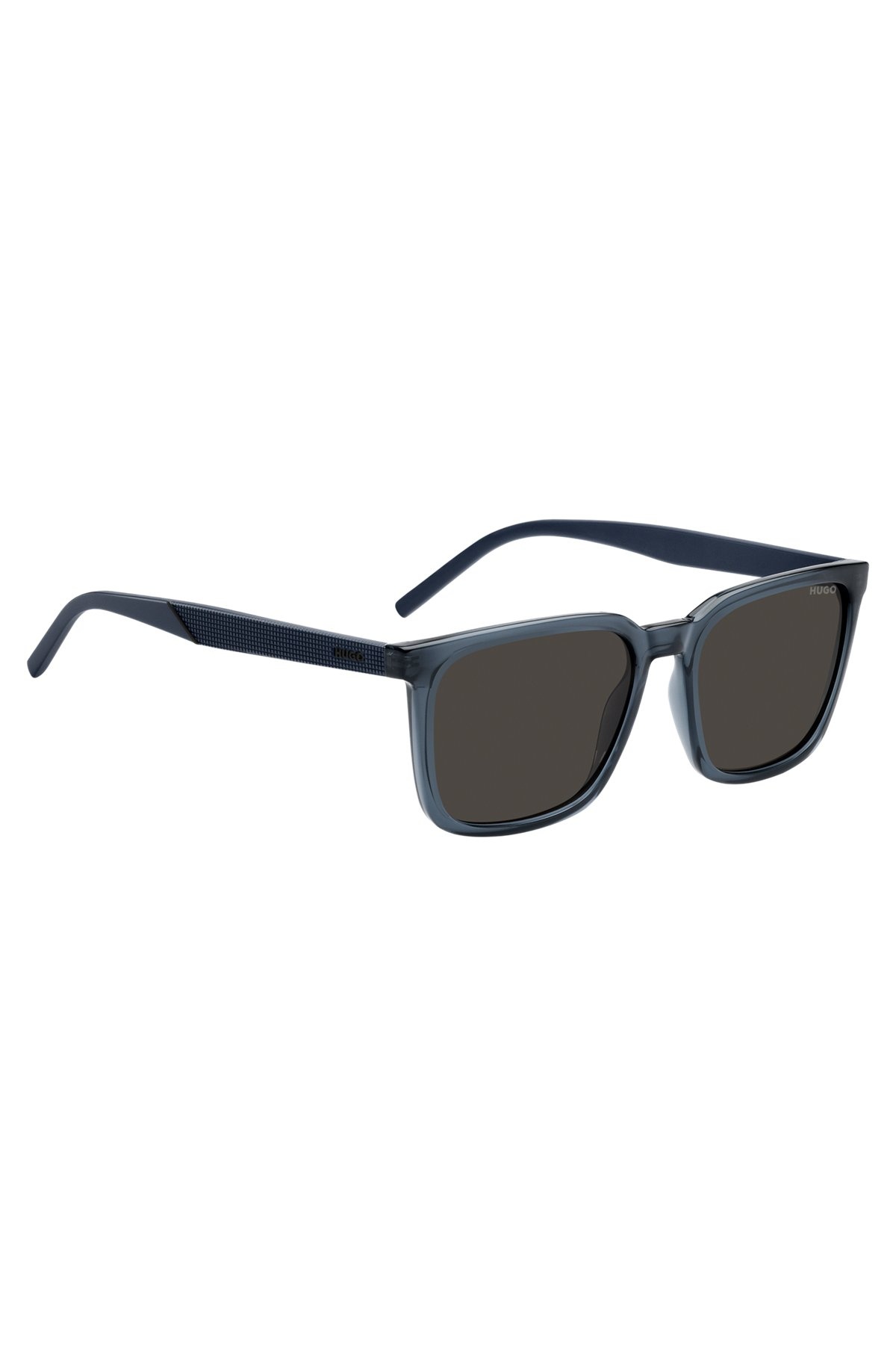 BLUE SUNGLASSES WITH TEXTURED TEMPLES - 4