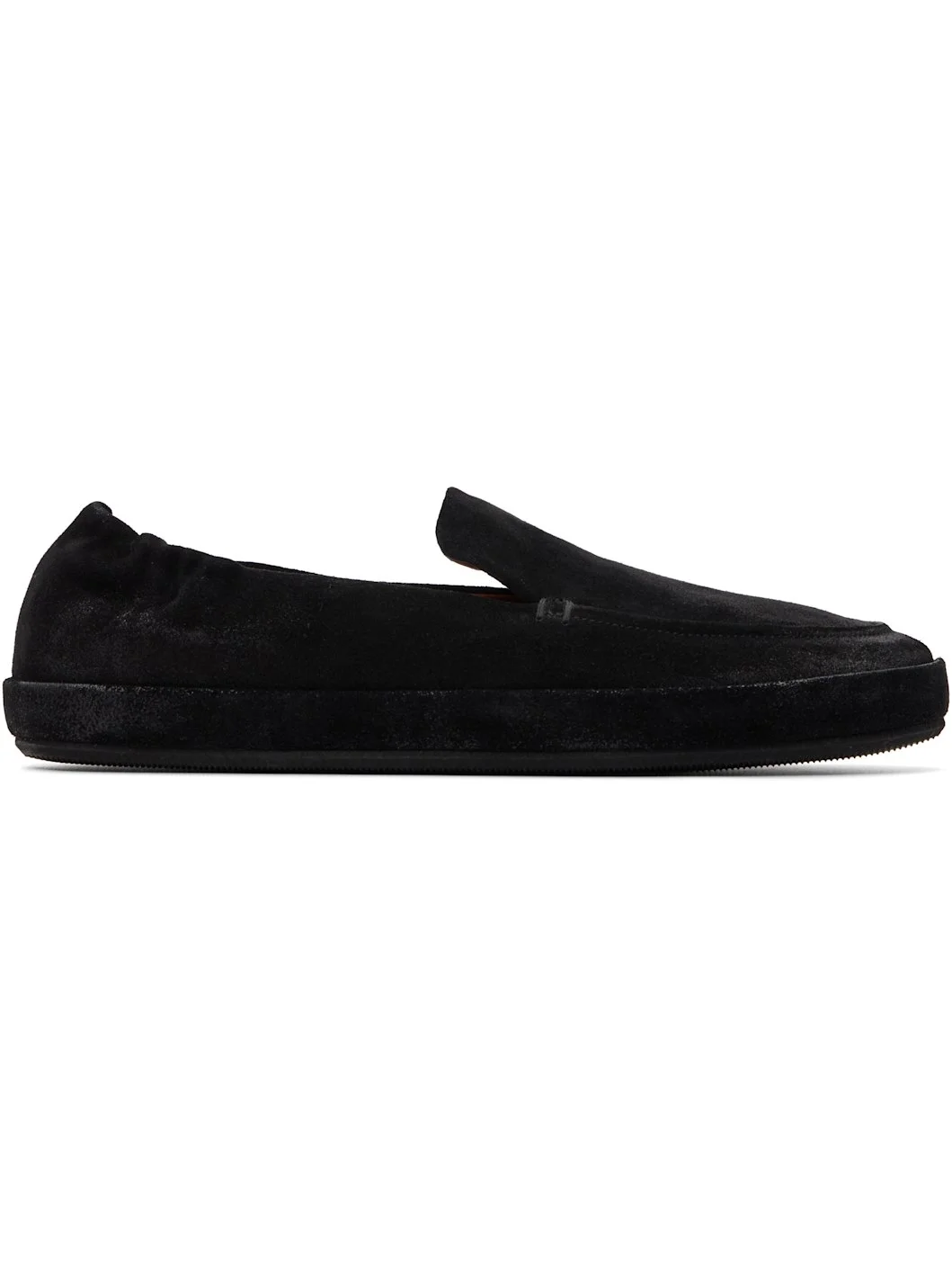 Black Scatopelle Suede Loafers - 1