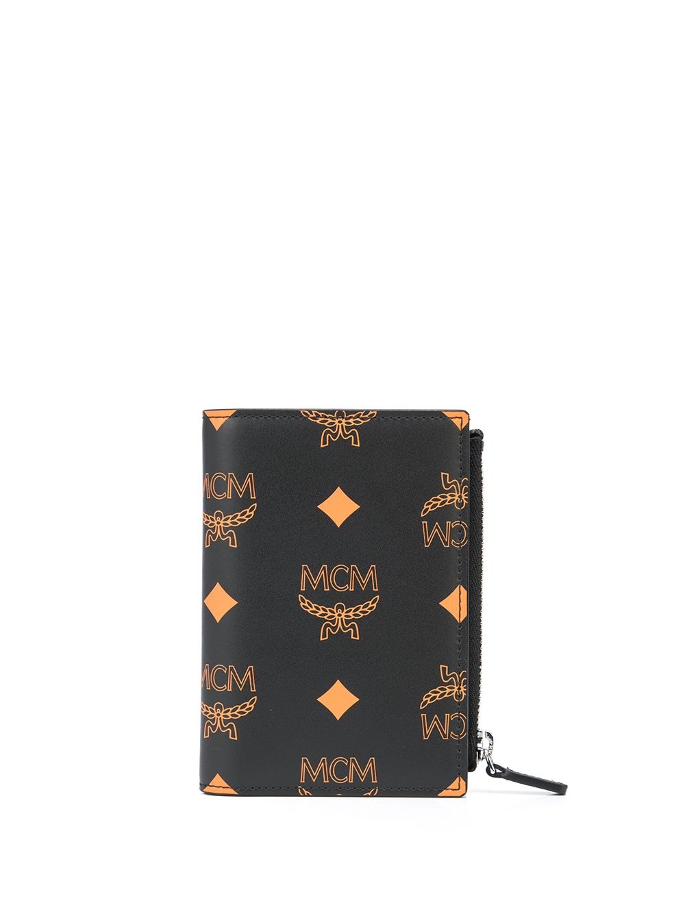 monogram print zip-fastening card case - 1