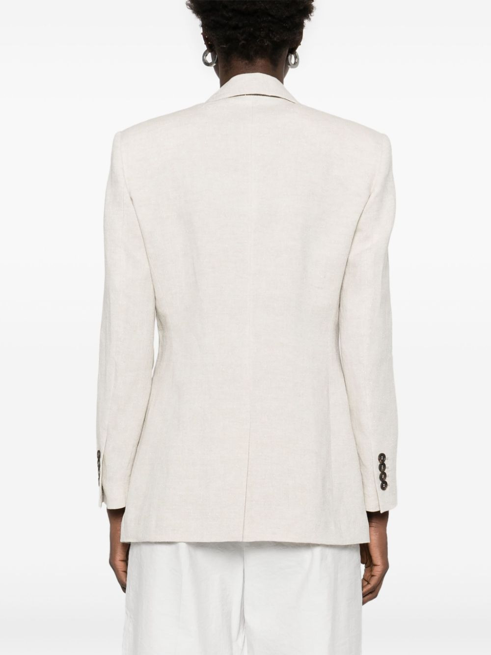 Brunello Cucinelli Women Linen Single-Breasted Jacket - 2