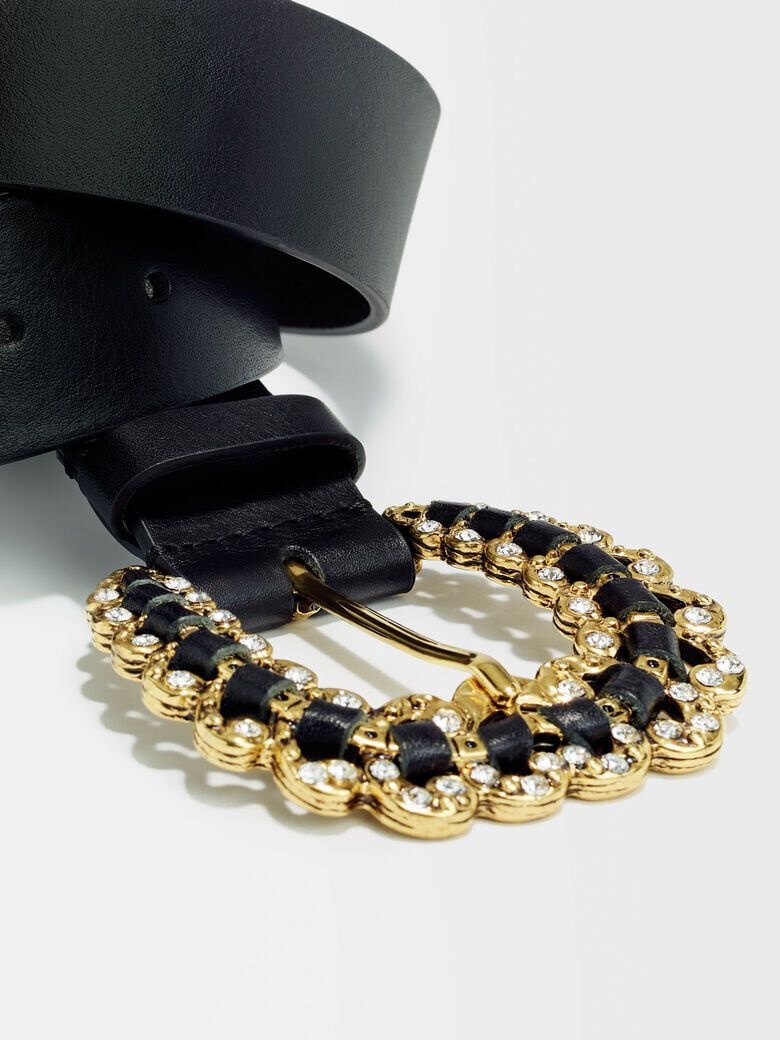 Belt with diamanté buckle - 2