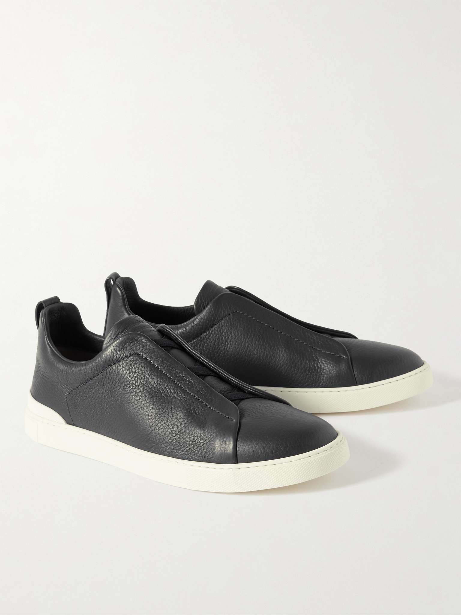 Full-Grain Leather Slip-On Sneakers - 4