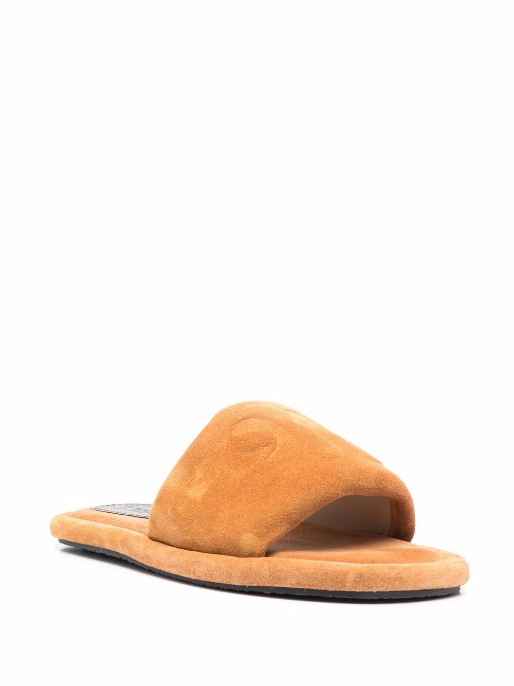 logo-embossed leather sandals - 2