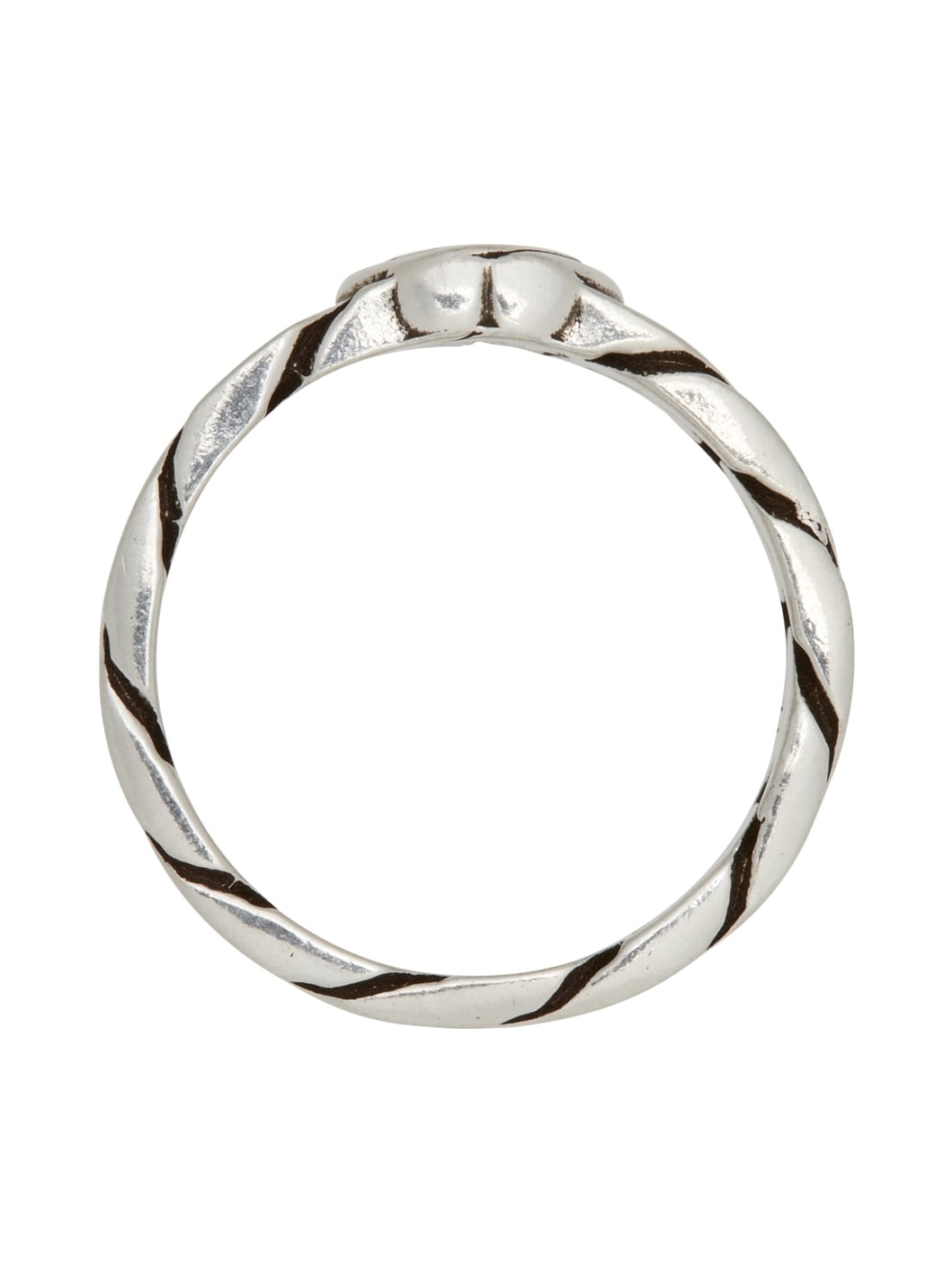 Silver Wide Interlocking G Ring - 2