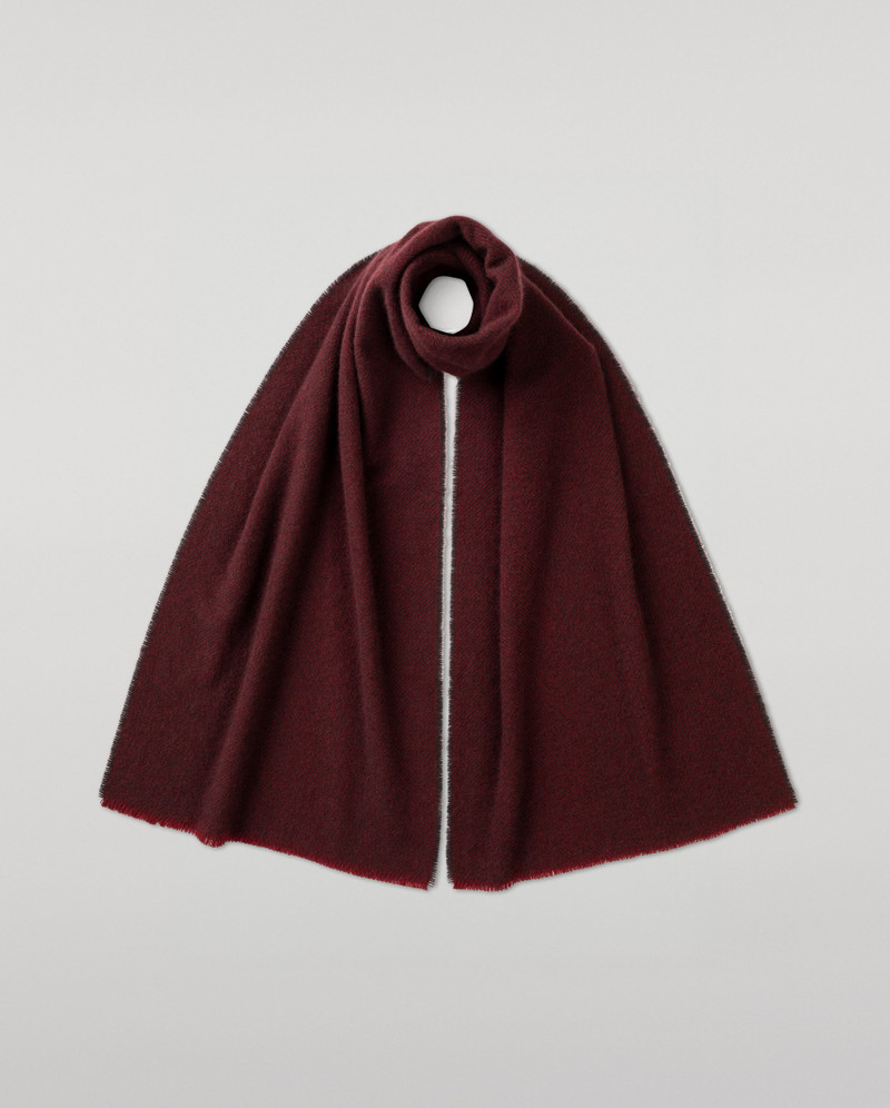 Mountain Twill Red Cashmere Scarf 1
