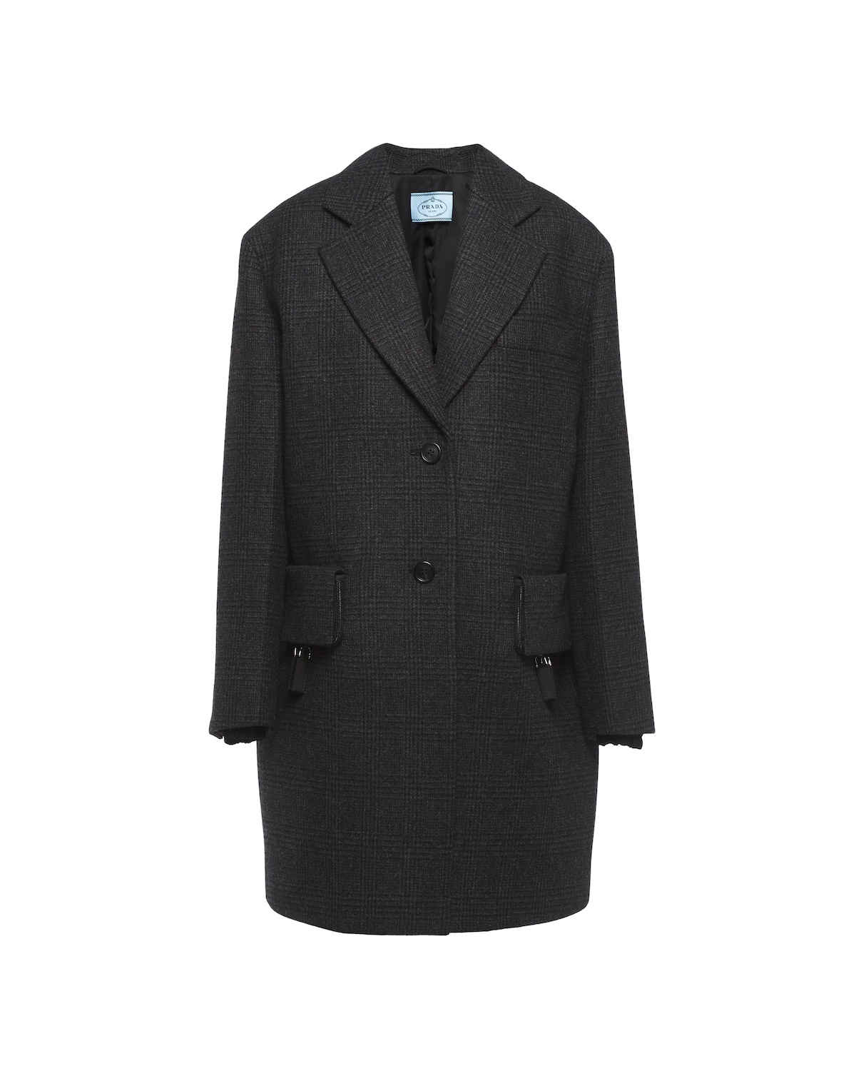 Single-breasted Prince of Wales check coat - 1