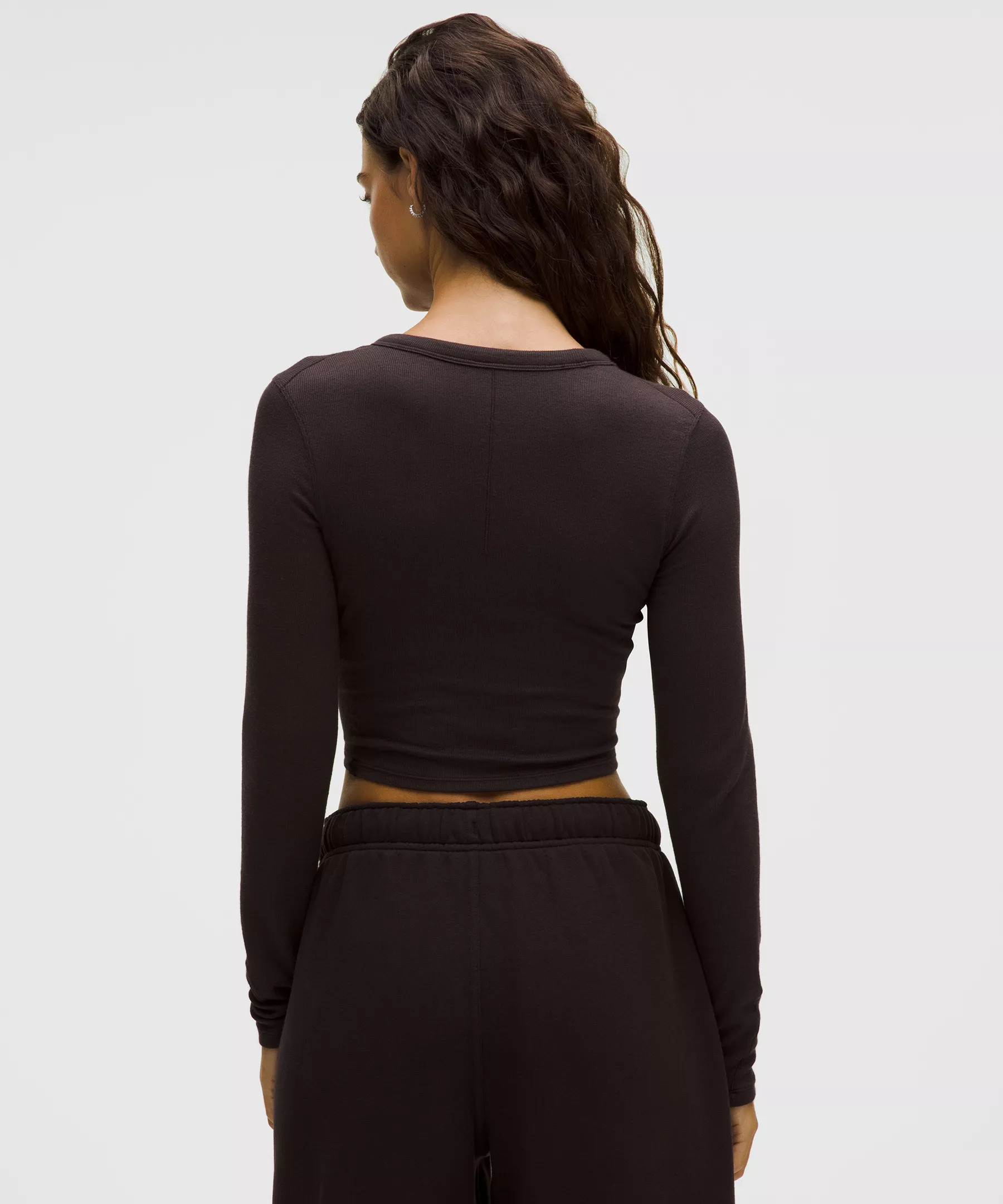 Hold Tight Straight-Hem Cropped Long-Sleeve Shirt - 3