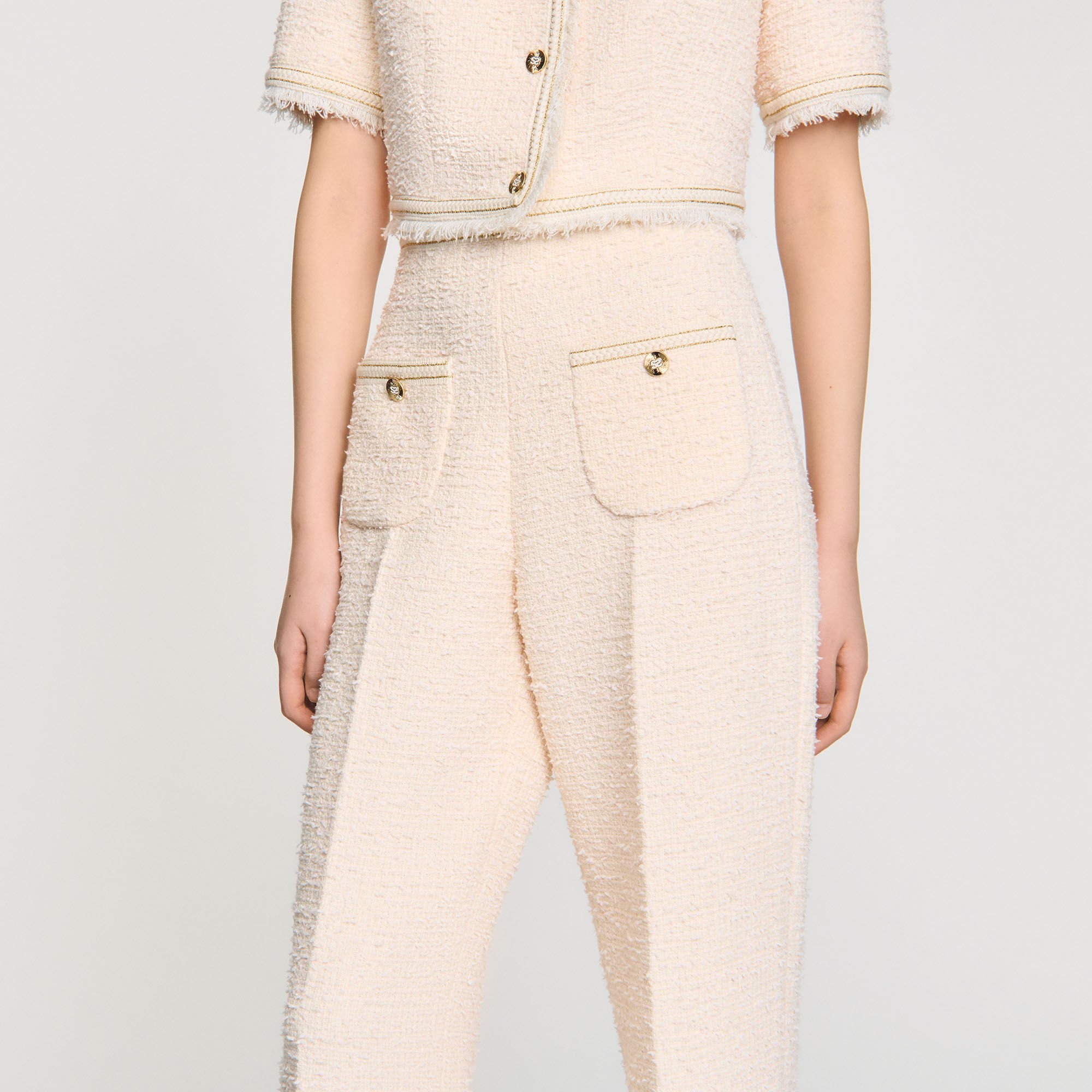 DECORATIVE TWEED TROUSERS - 3