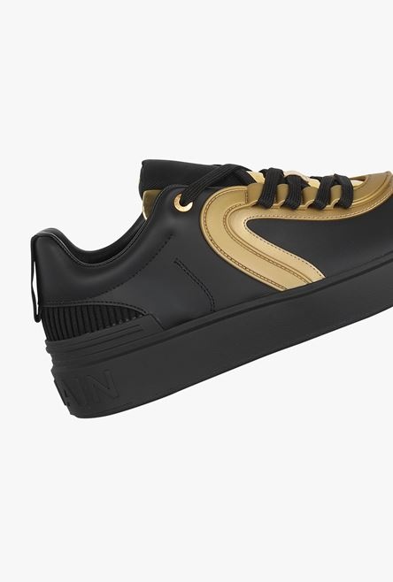 Black and gold leather and suede B-Skate sneakers - 7