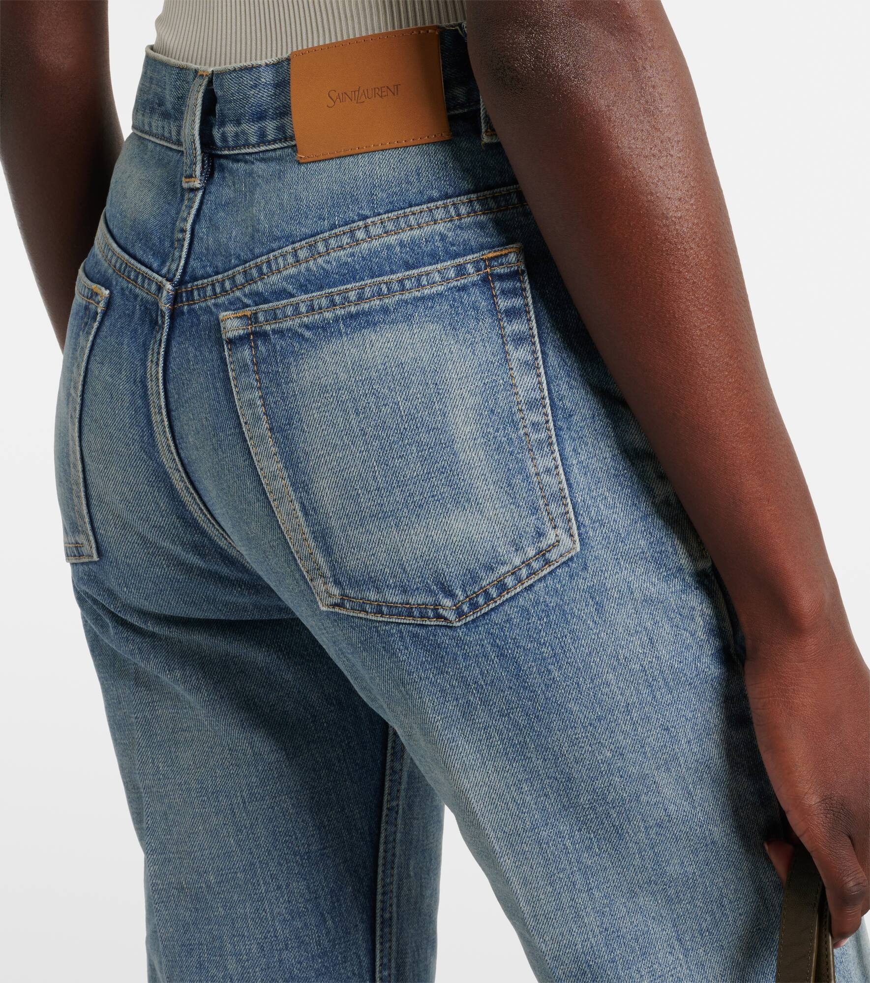 Mid-rise straight jeans - 6
