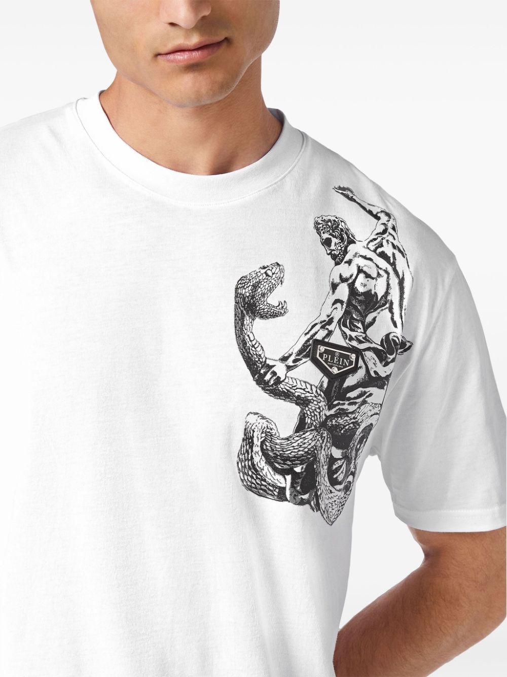 Tattoo-print cotton T-shirt - 4