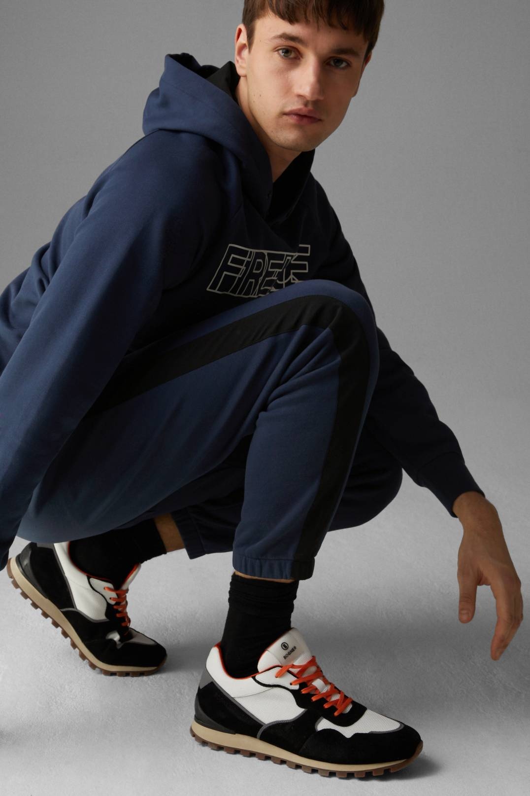 NORMAN JOGGING TROUSERS IN DARK BLUE/BLACK - 6