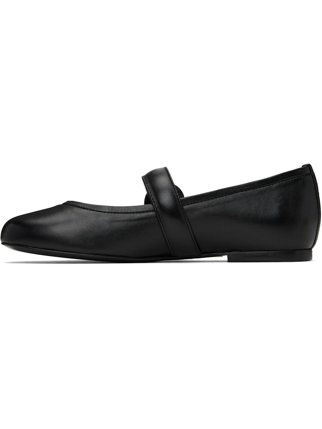 Black Belt Ballerina Flats - 3