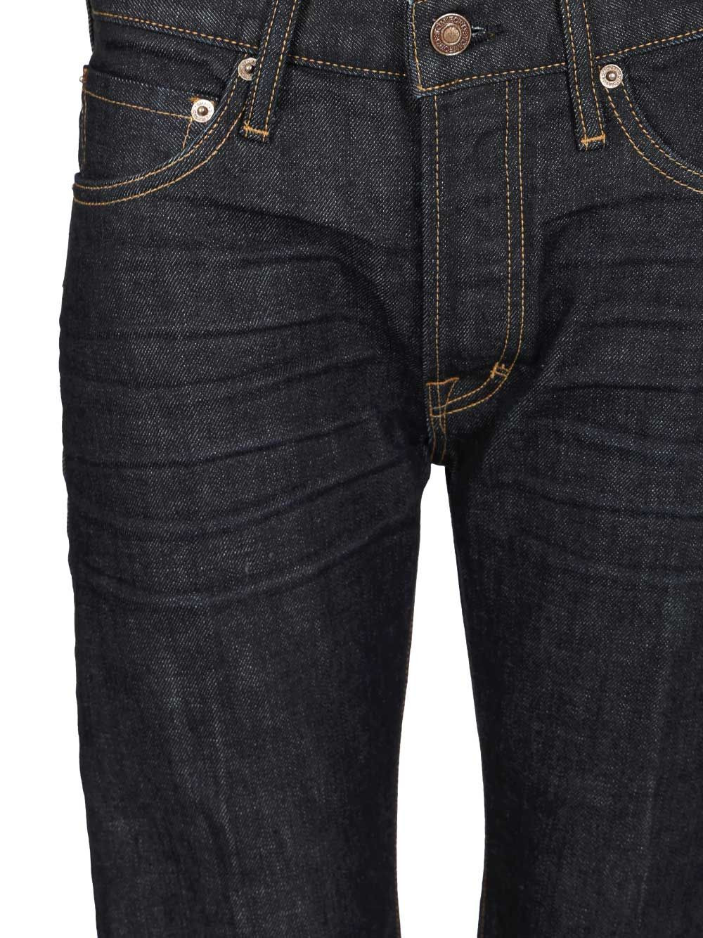 Selvedge Denim Bootcut Jeans Blue - 4