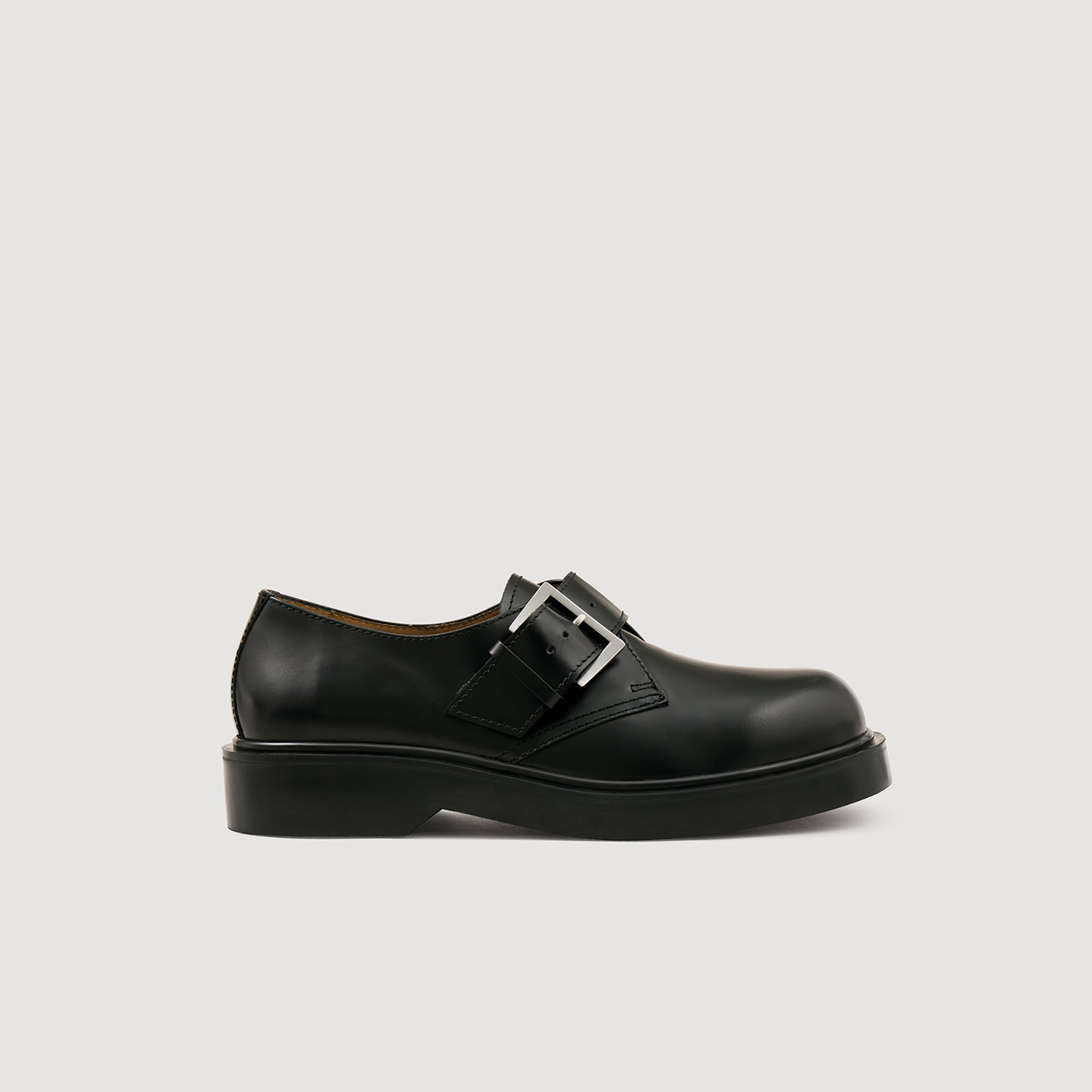 GLAZED LEATHER DERBIES - 5