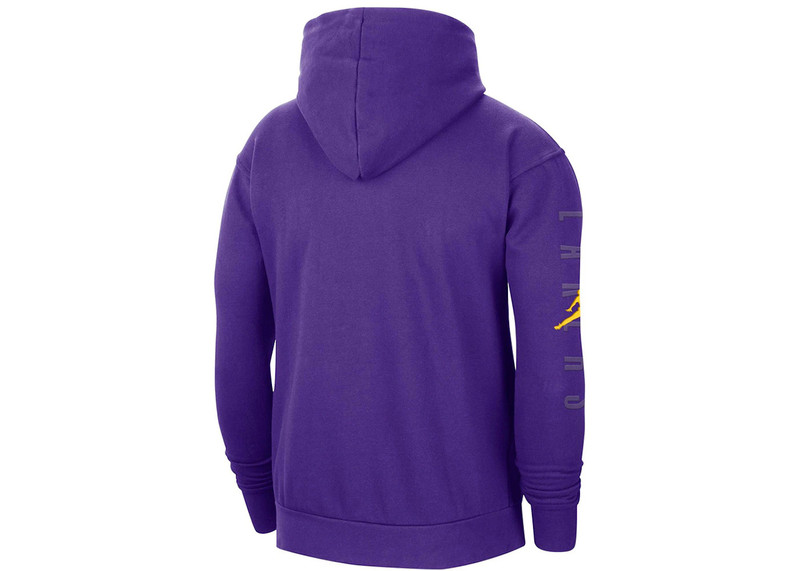 Jordan Jordan NBA Los Angeles Lakers Courtside Fleece Pullover Hoodie Purple outlook