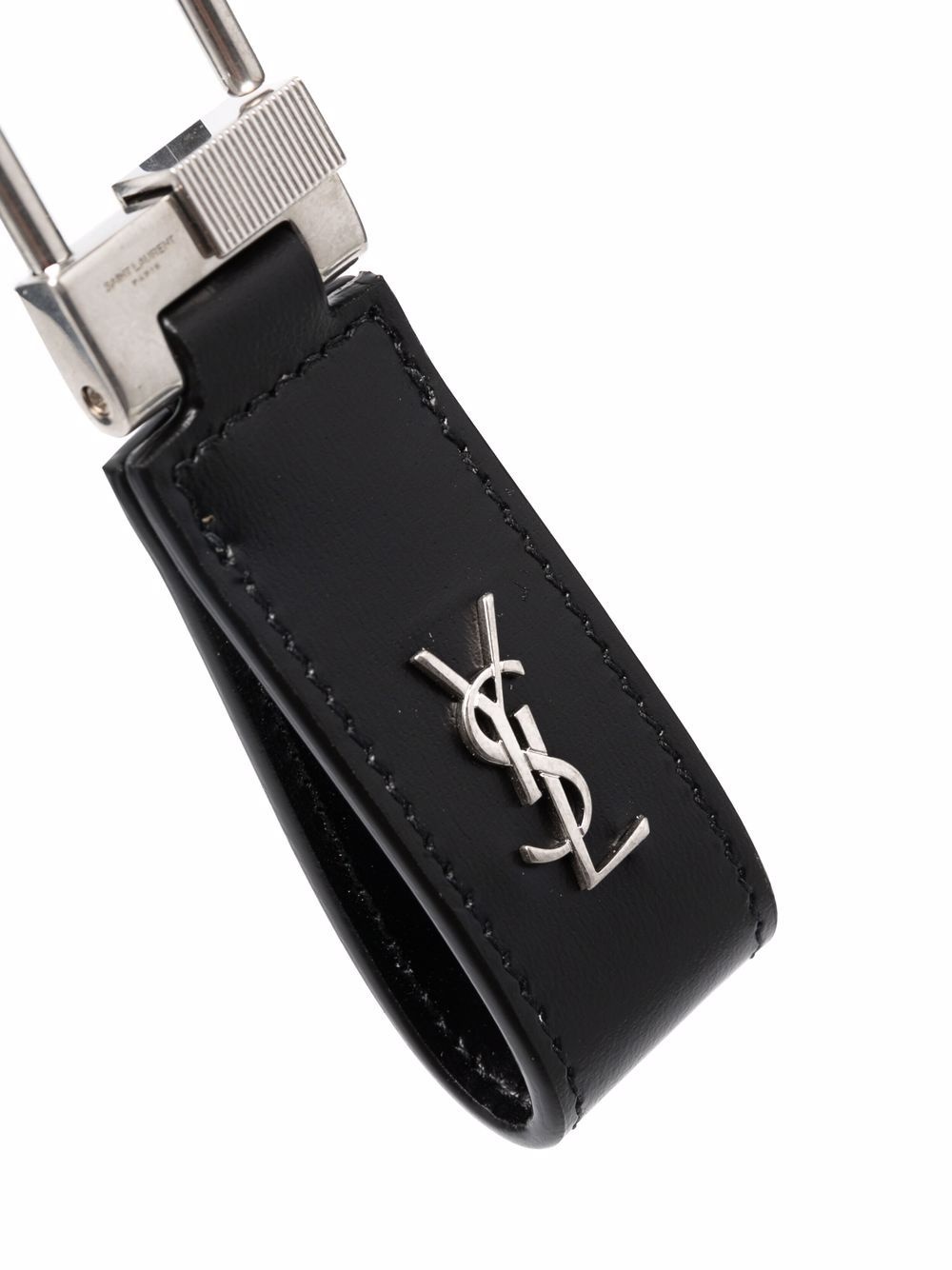 SAINT LAURENT PARIS BLACK KEYCHAIN - 2