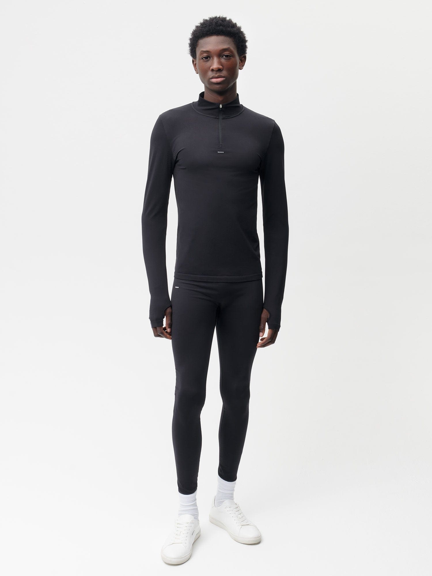 Mens Men's Plant-Stretch Compressive Leggings - Black - 2