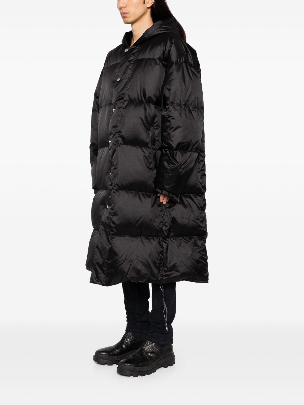 logo-printed padded coat - 3